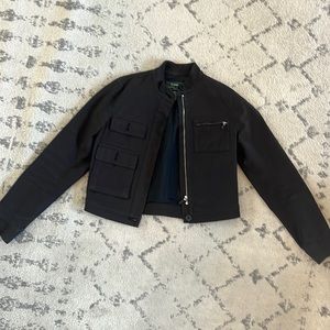 Black Ralph Lauren cropped jacket size petite. Fits like a small.
